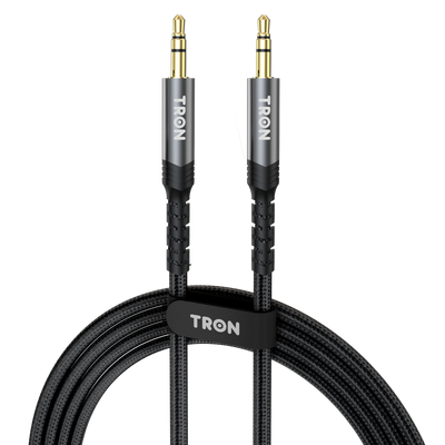 TRON 3.5mm Aux to Aux Cable — Braided, Hi-Fi Audio