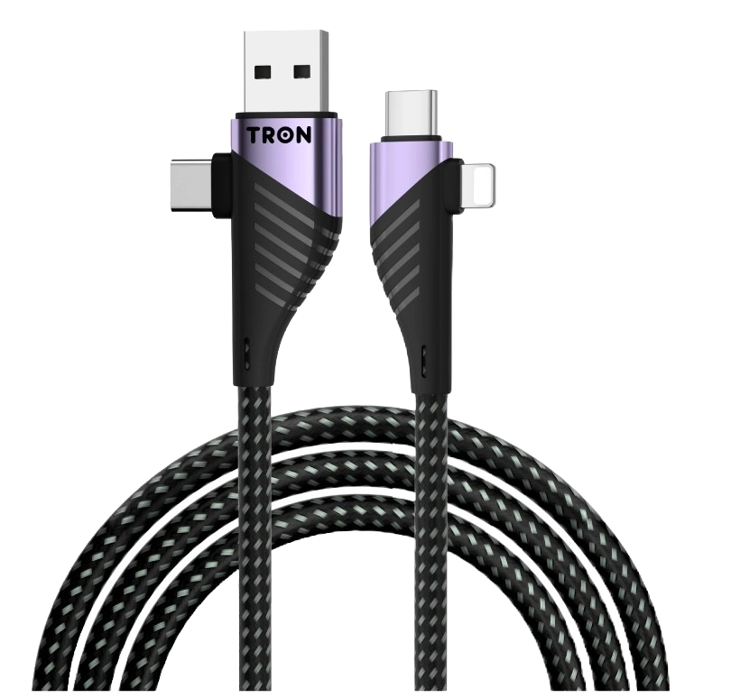 4 in 1 Braided Charging Cable 65W | 5FT
