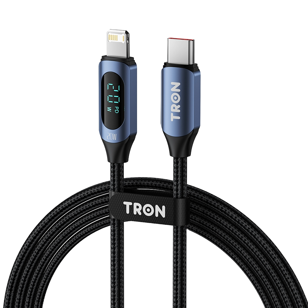 USB C-Lightning Digital Display Braided Charging Cable 3A | 5FT