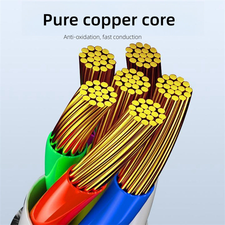 5-in-1 Multi Charging Cable | USB-A to USB-C + Lightning + Micro | 4FT Braided