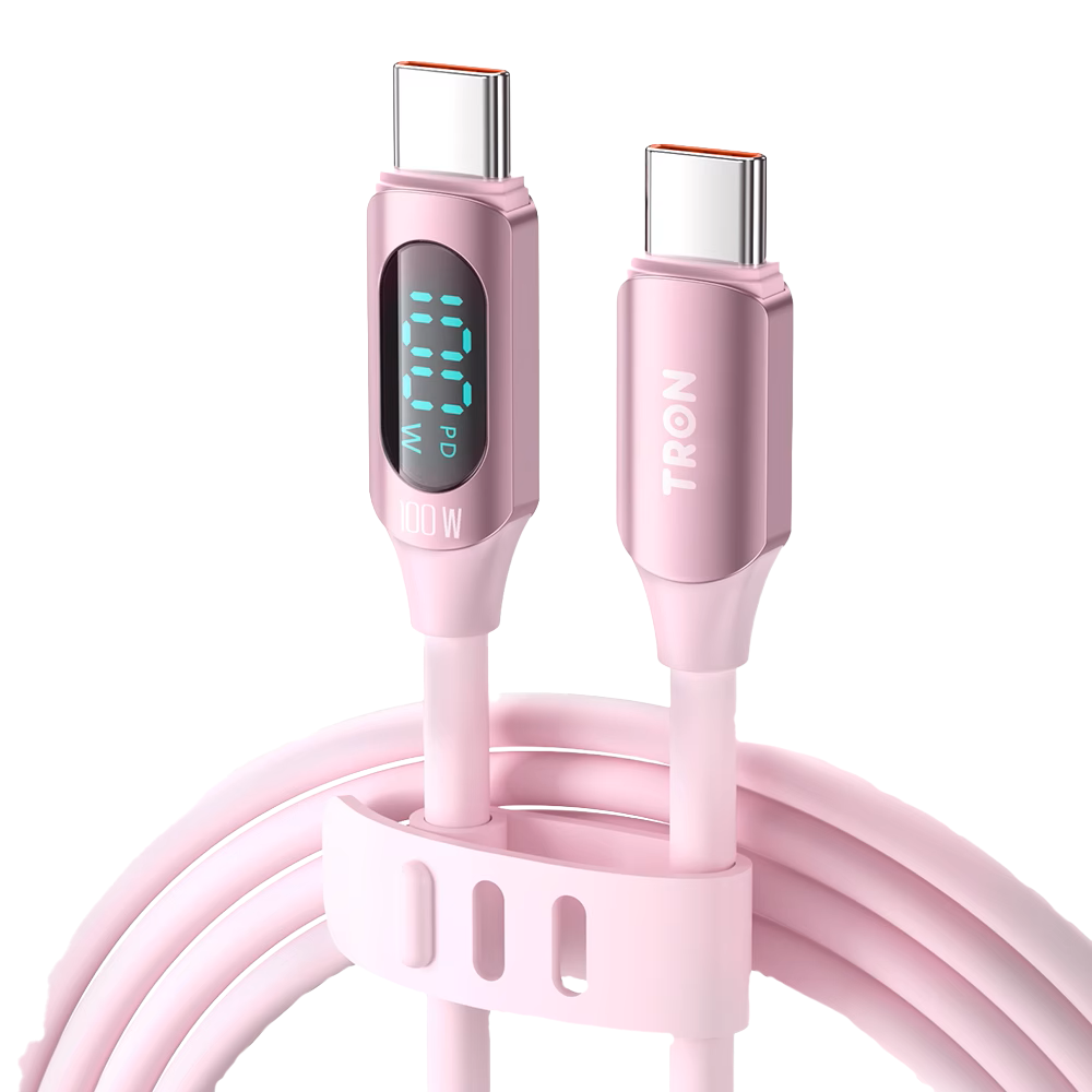 100W USB-C to USB-C Digital Display Cable | 5FT | Pink