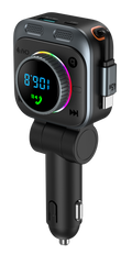 72W Bluetooth FM Transmitter | 45W PD Fast Charging | Retractable USB-C