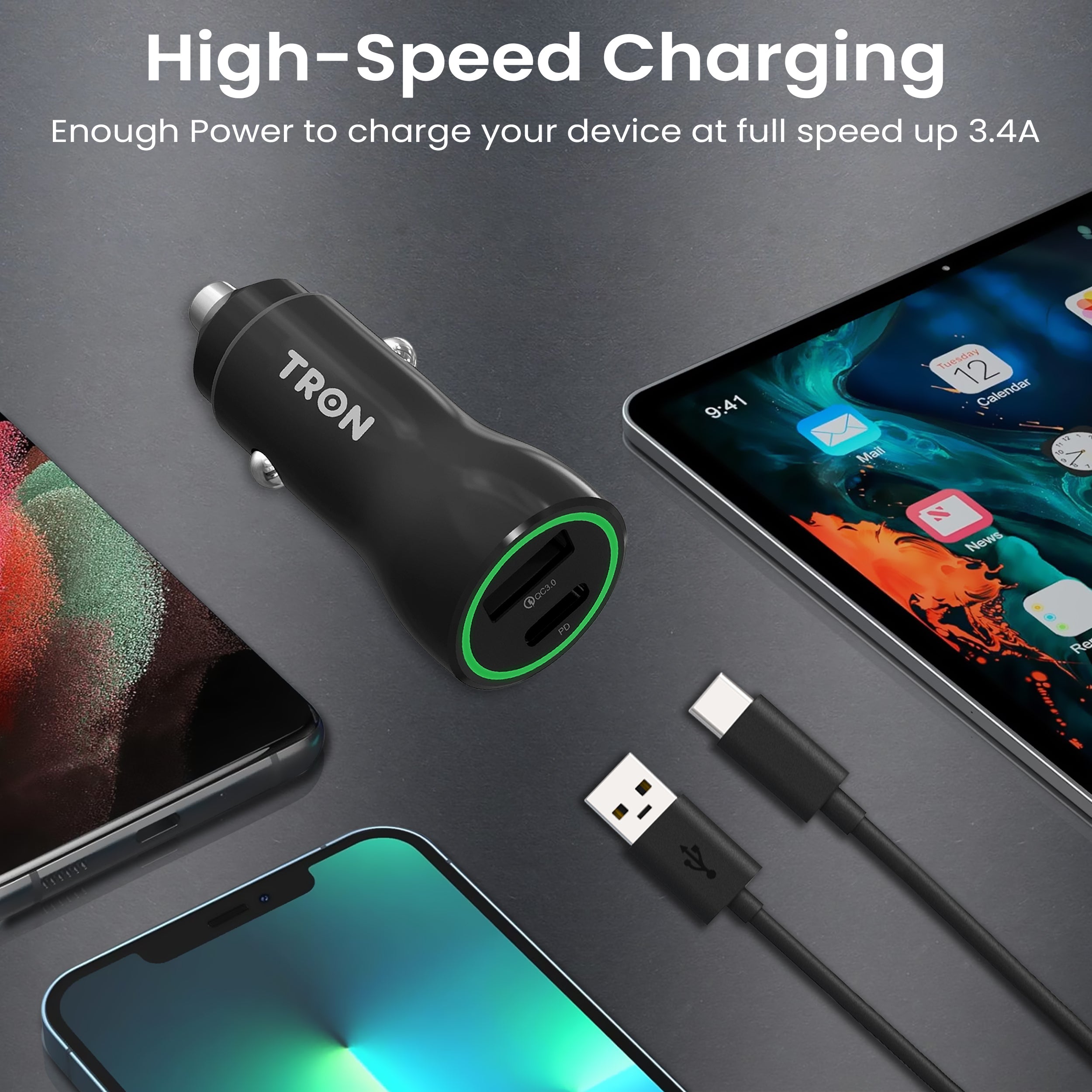 36W Car Power Adapter