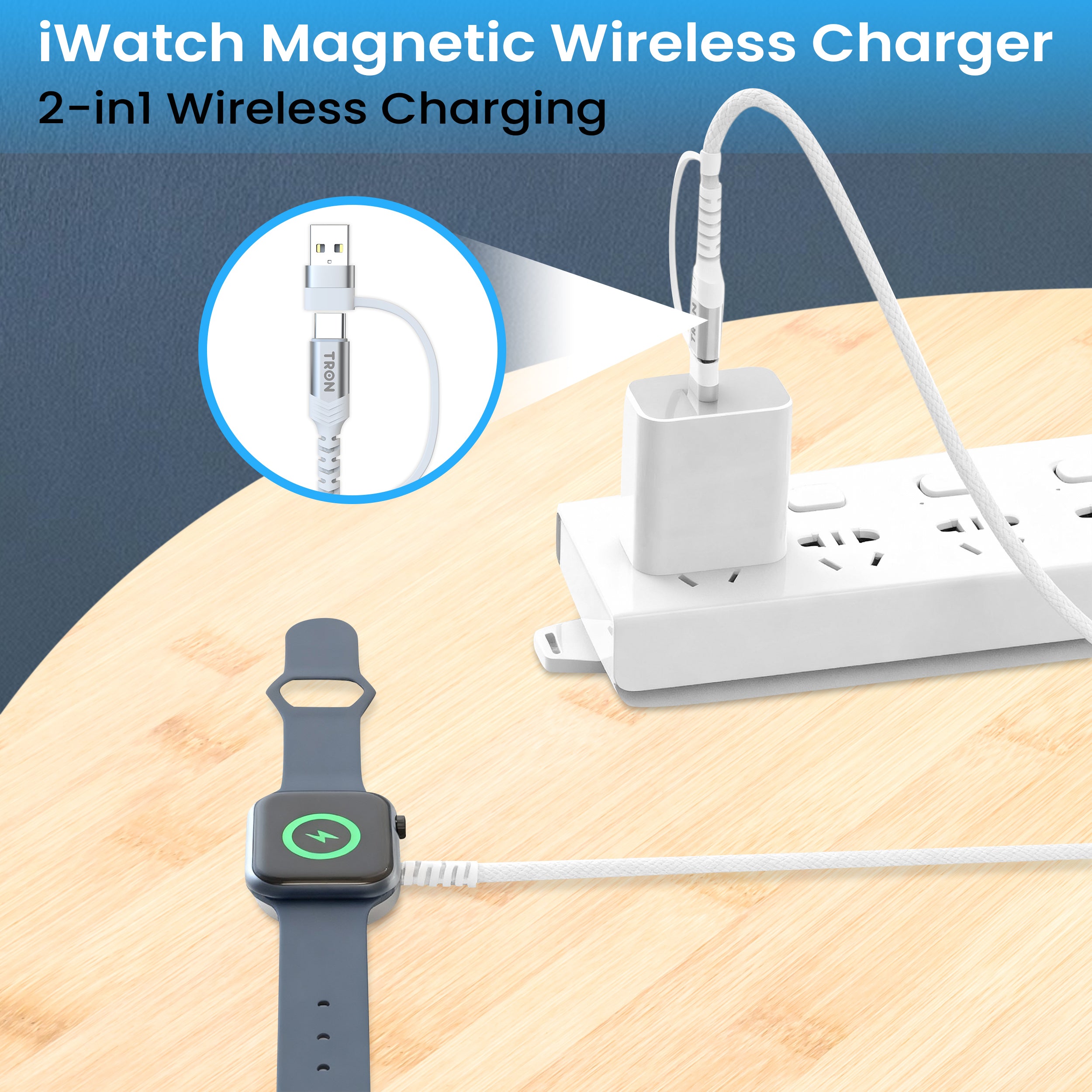 iWatch Charger USB C-A Braided Cable | 4FT