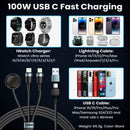 5-in-1 Multi Charging Cable | USB-A to USB-C + Lightning + Micro | 4FT Braided