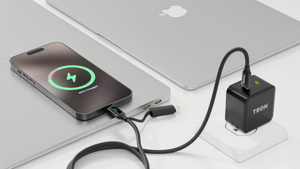 TRON Qi 25W Wireless Power Adapter — Fast Charging Wall Plug, Black (view 6)