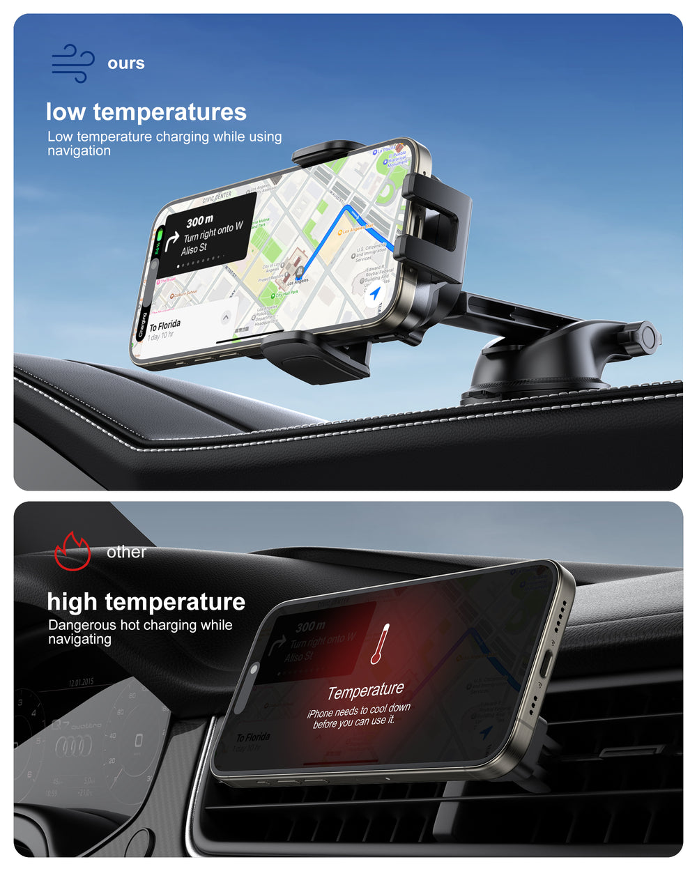 TRON 15W Fan Cooling Wireless Car Charger Mount — Auto-Clamp (view 3)