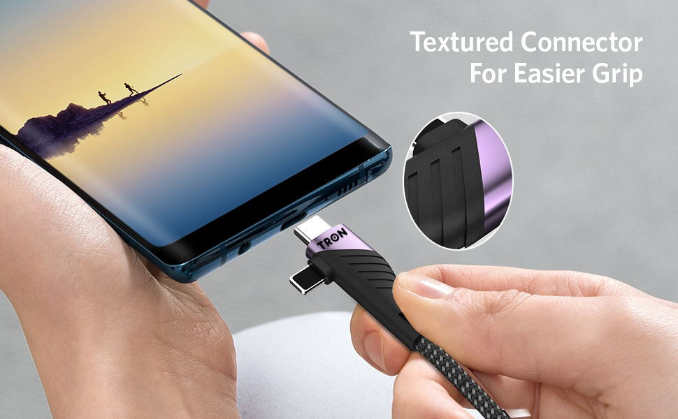 TRON 4-in-1 Braided Charging Cable 65W — USB-C/A to Lightning/USB-C (view 5)