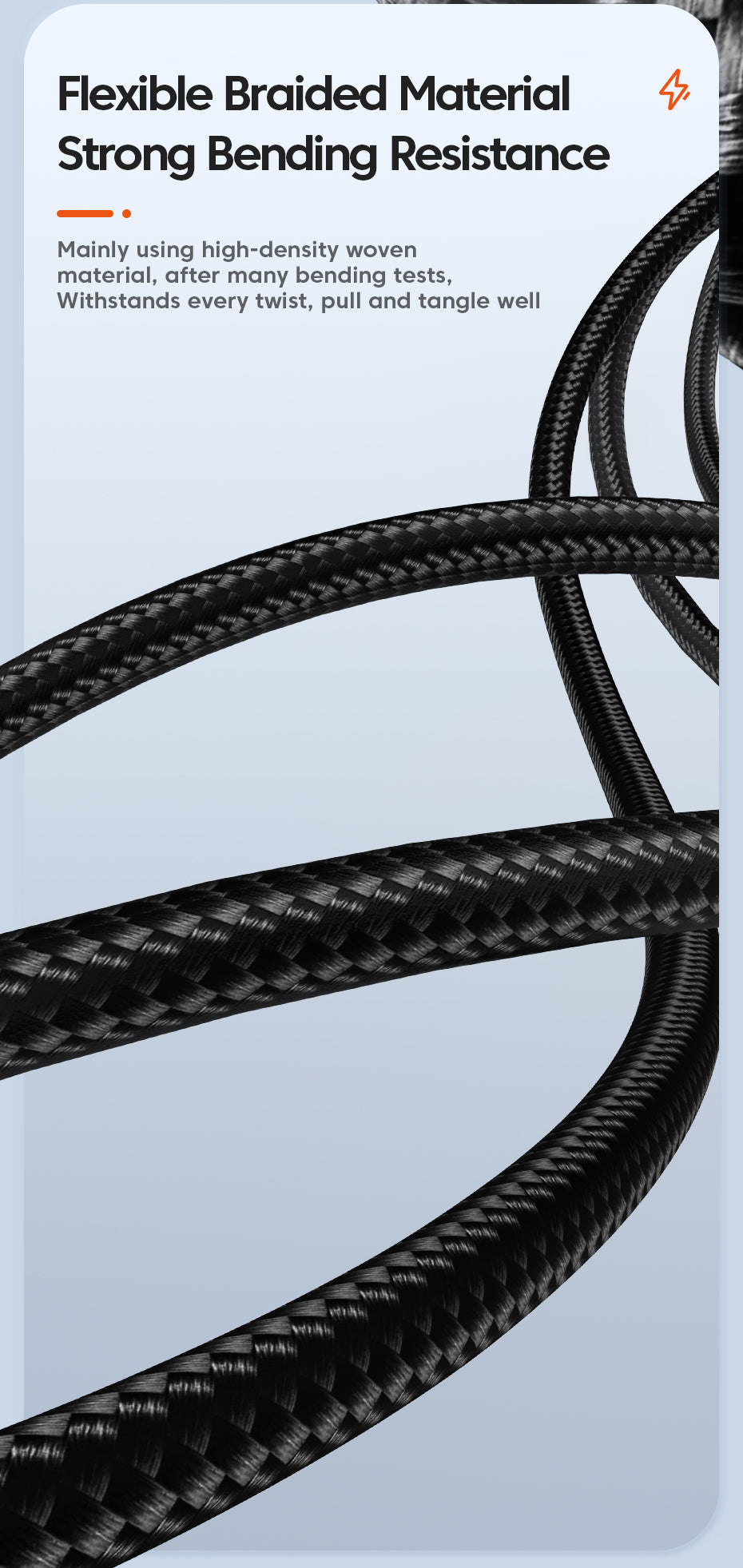 TRON USB-C to USB-C Braided Cable 100W — Digital Display, PD Fast Charging (view 4)