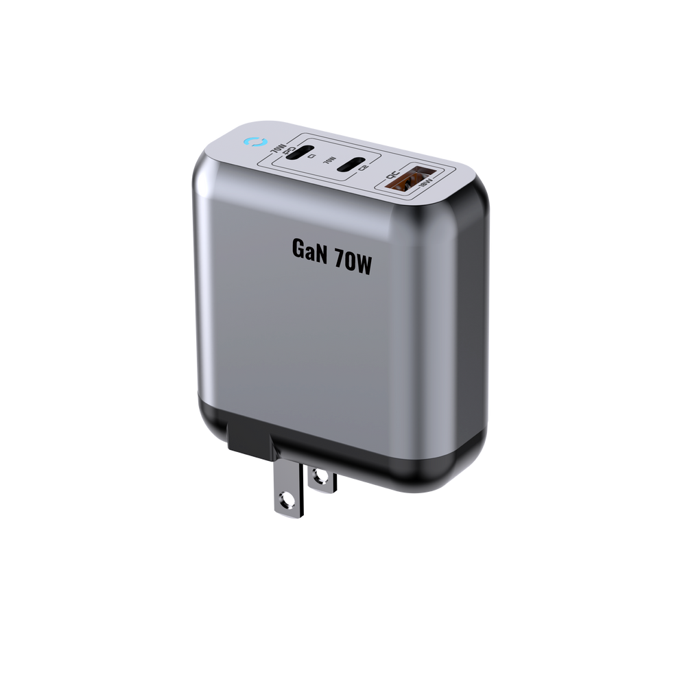 TRON 70W GaN Power Adapter — Multi-Port USB-C + USB-A, Laptop Fast Charging (view 3)