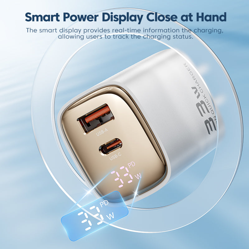 TRON 33W GaN Power Adapter — Dual USB-C + USB-A, PD Fast Charging (view 8)