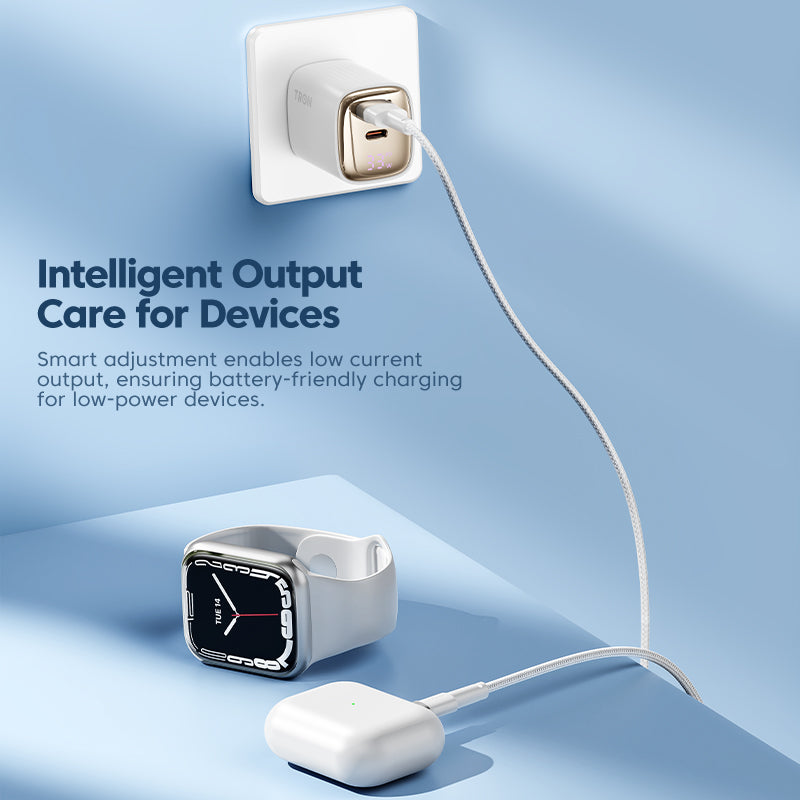 TRON 33W GaN Power Adapter — Dual USB-C + USB-A, PD Fast Charging (view 6)