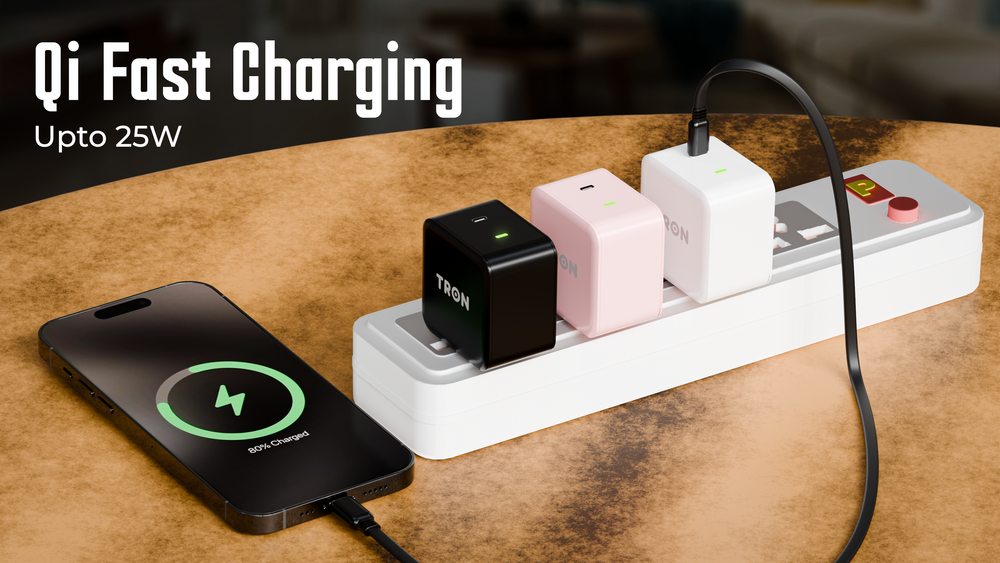 TRON Qi 25W Wireless Power Adapter — Fast Charging Wall Plug (view 7)