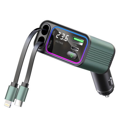 65W 4 in 1 Car Charger