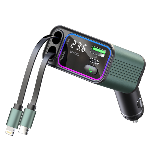 65W 4 in 1 Car Charger