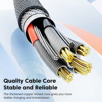 2.4 A USB-A to Lightning Transparent Charging Cable With Digital Display | 5FT