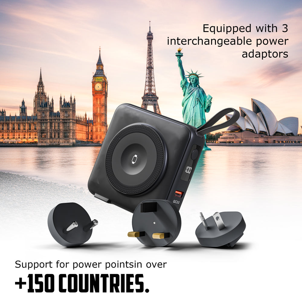 TRON 5-in-1 Travel Charger & Power Bank 10000mAh — Wireless + Apple Watch (view 9)
