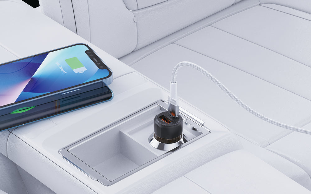 TRON 60W Dual-Port Car Charger — USB-C PD + USB-A QC, Fast Charging (view 3)