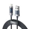 2.4 A USB-A to Lightning Transparent Charging Cable With Digital Display | 5FT