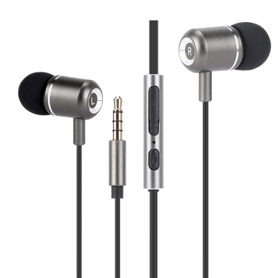 TRON 3.5mm Aux Wired Earbuds — Hi-Fi Audio + Inline Mic, Black