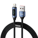 USB A-Lightning Digital Display Braided Charging Cable 2.4A | 5FT