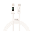 USB-C to USB-C Braided Cable 60W | Digital Display | PD Fast Charging | 6FT