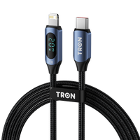 USB C-Lightning Digital Display Braided Charging Cable 3A | 5FT