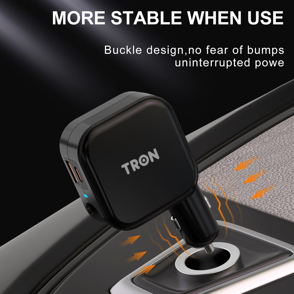 TRON 30W Car & Wall Charger — Dual USB-C + USB-A, USA Plug (view 7)