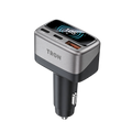 105W Digital Display Car Charger | 3-Port USB-C + USB-A | Fast Charging Hub