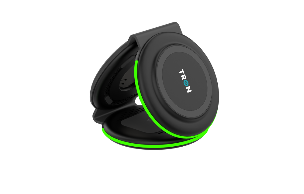 TRON 3-in-1 Foldable Wireless Charger — Phone, Earbuds & Smartwatch, 15W (view 4)