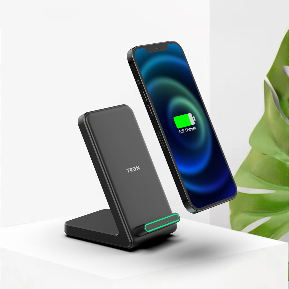 TRON Qi2 Wireless Charger Stand with LED Light (view 3)