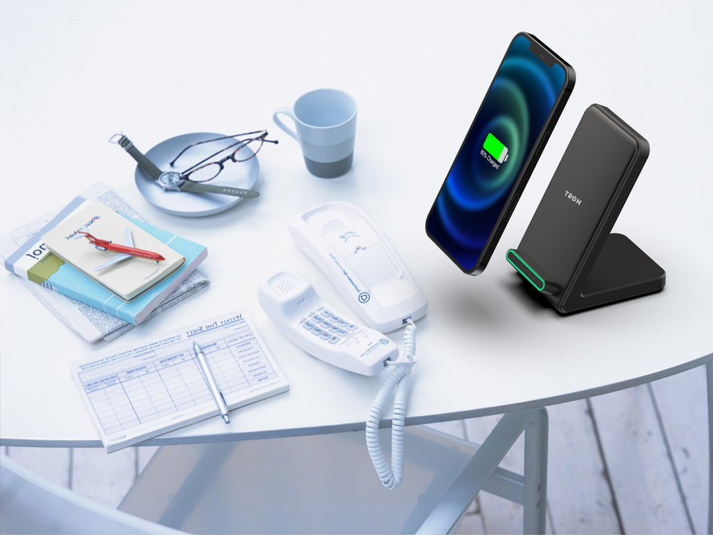 TRON Qi2 Wireless Charger Stand with LED Light (view 2)