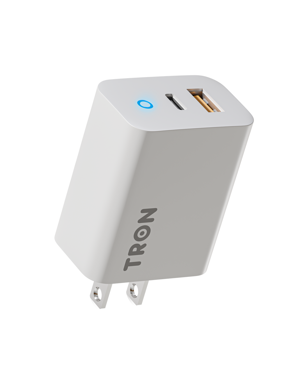 TRON 30W Dual-Port Power Adapter — USB-C PD + USB-A, Fast Charging (view 3)