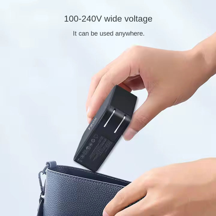 TRON 3-in-1 Fast Charging Wall Adapter — Built-in USB-C & Lightning Cables (view 6)