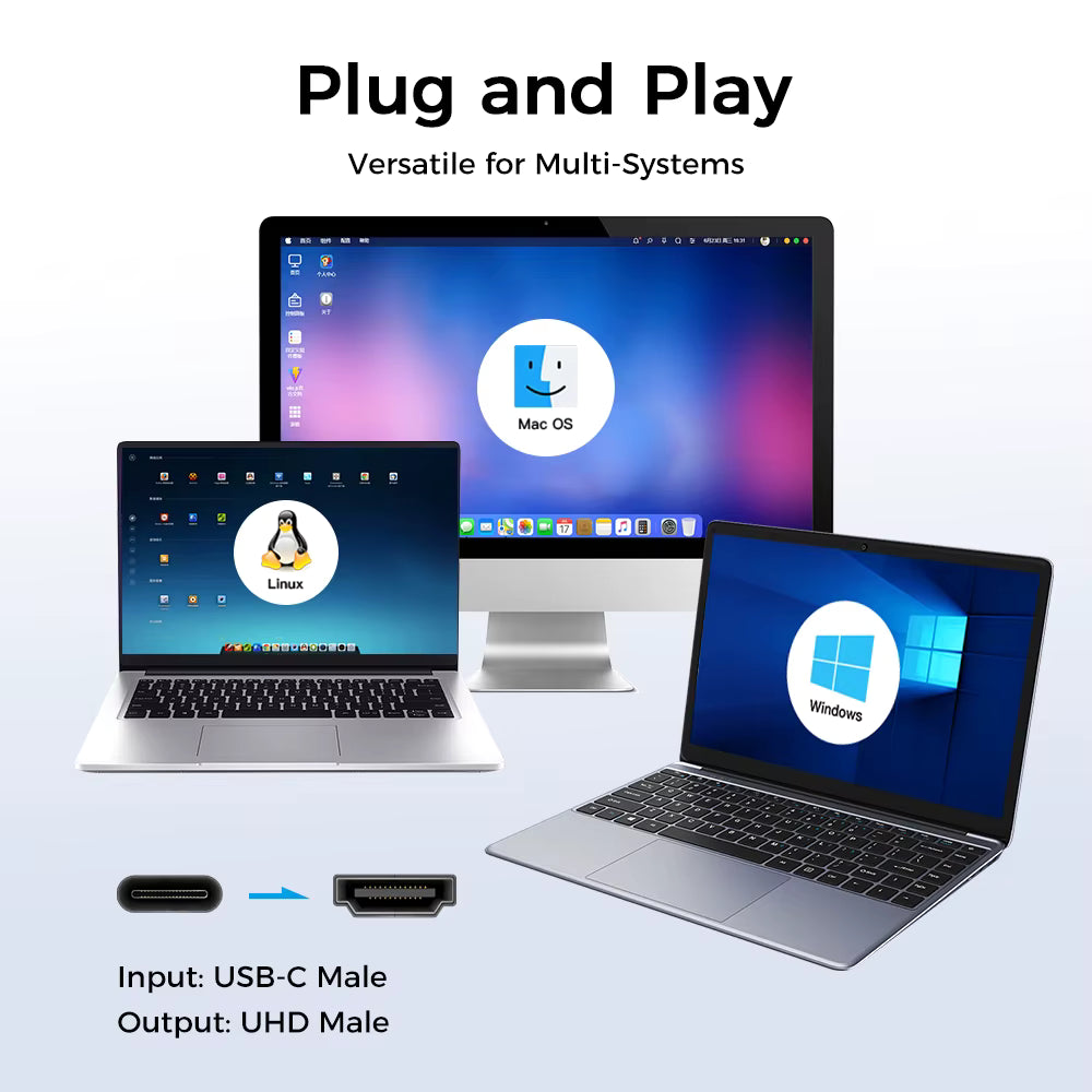 USB-C to HDMI Cable | 4K 60Hz | Braided Aluminum | 6FT