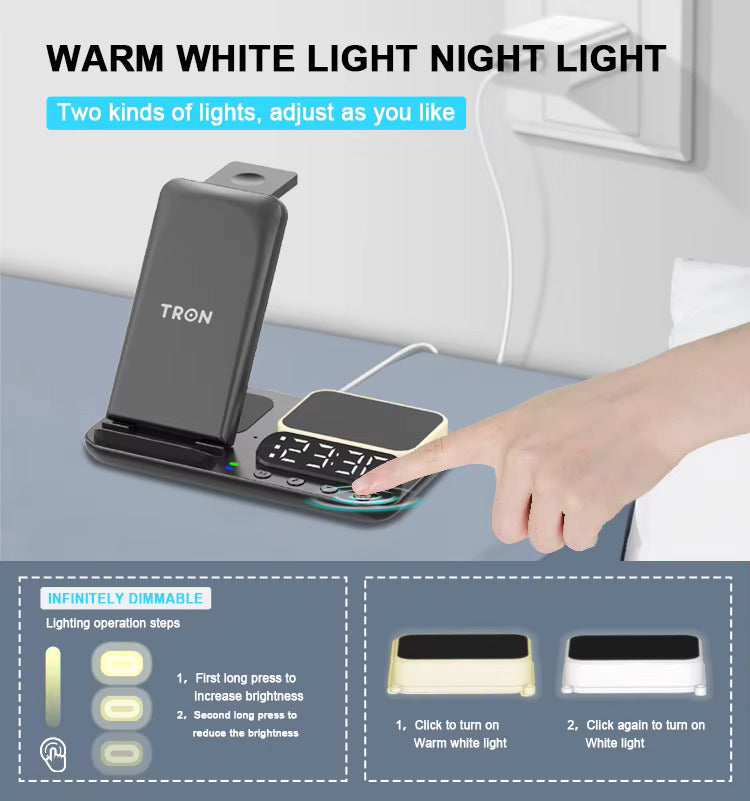 TRON 7-in-1 Wireless Charging Station — Phone, Watch, AirPods + USB Ports (view 4)