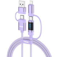 60W 4 in 1 Braided Charging Cable 5FT | LCD Display