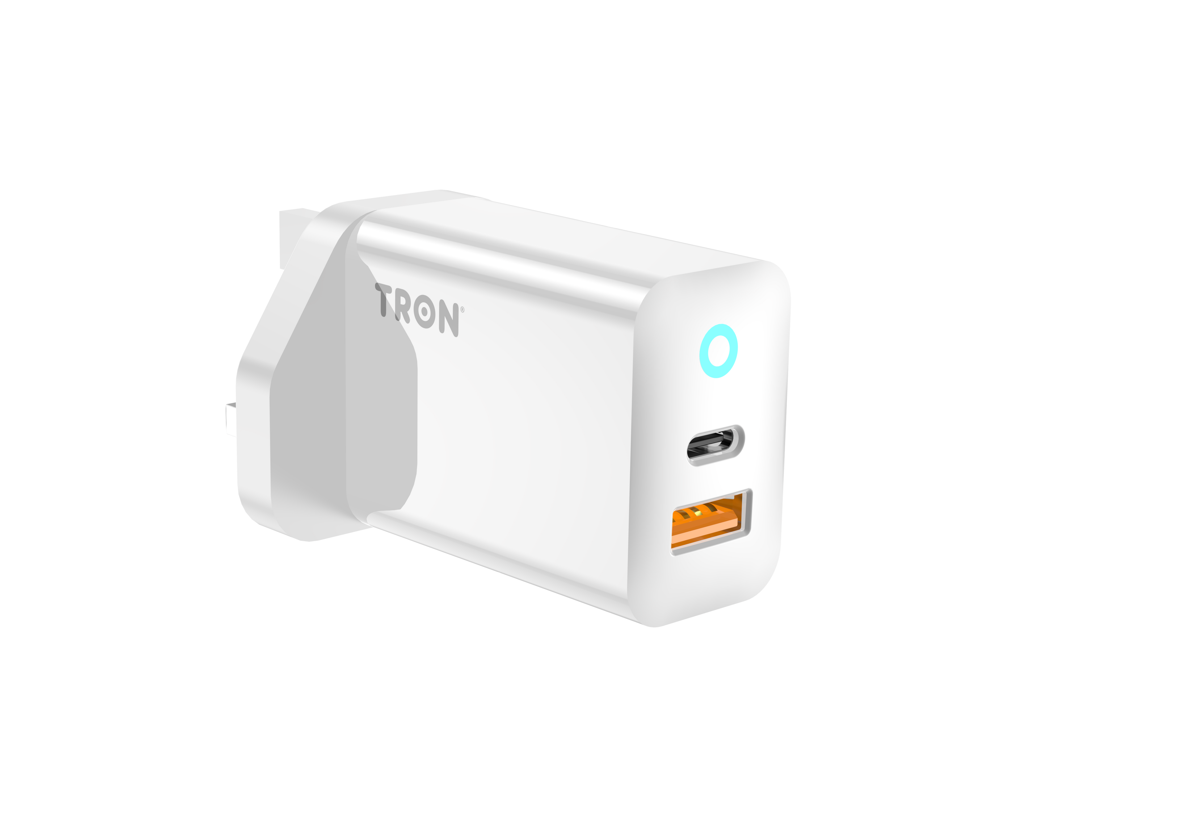 30W USB C + USB A Power Adapter UK