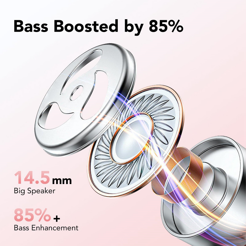 TRON Buds Wireless Earbuds — Bluetooth 5.0, Black or Pink (view 2)