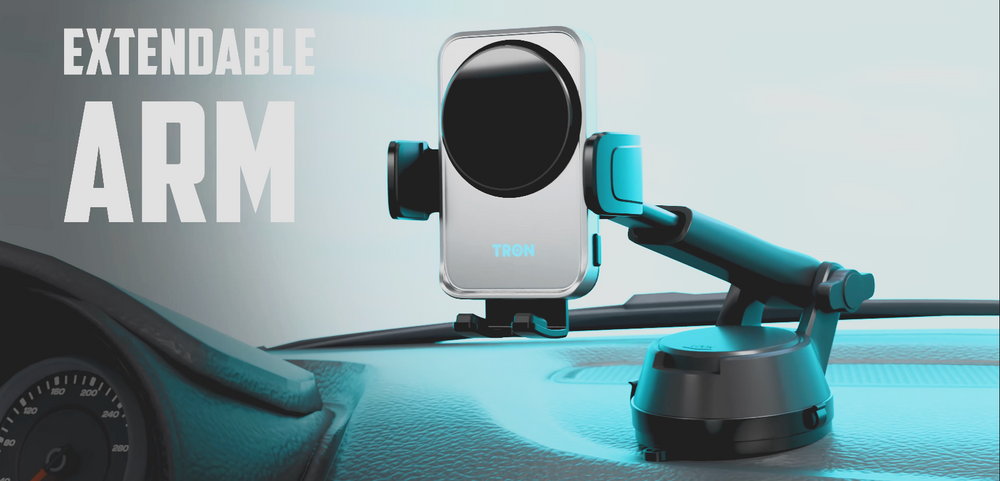 TRON 15W Fan Cooling Wireless Car Charger Mount — Auto-Clamp (view 5)
