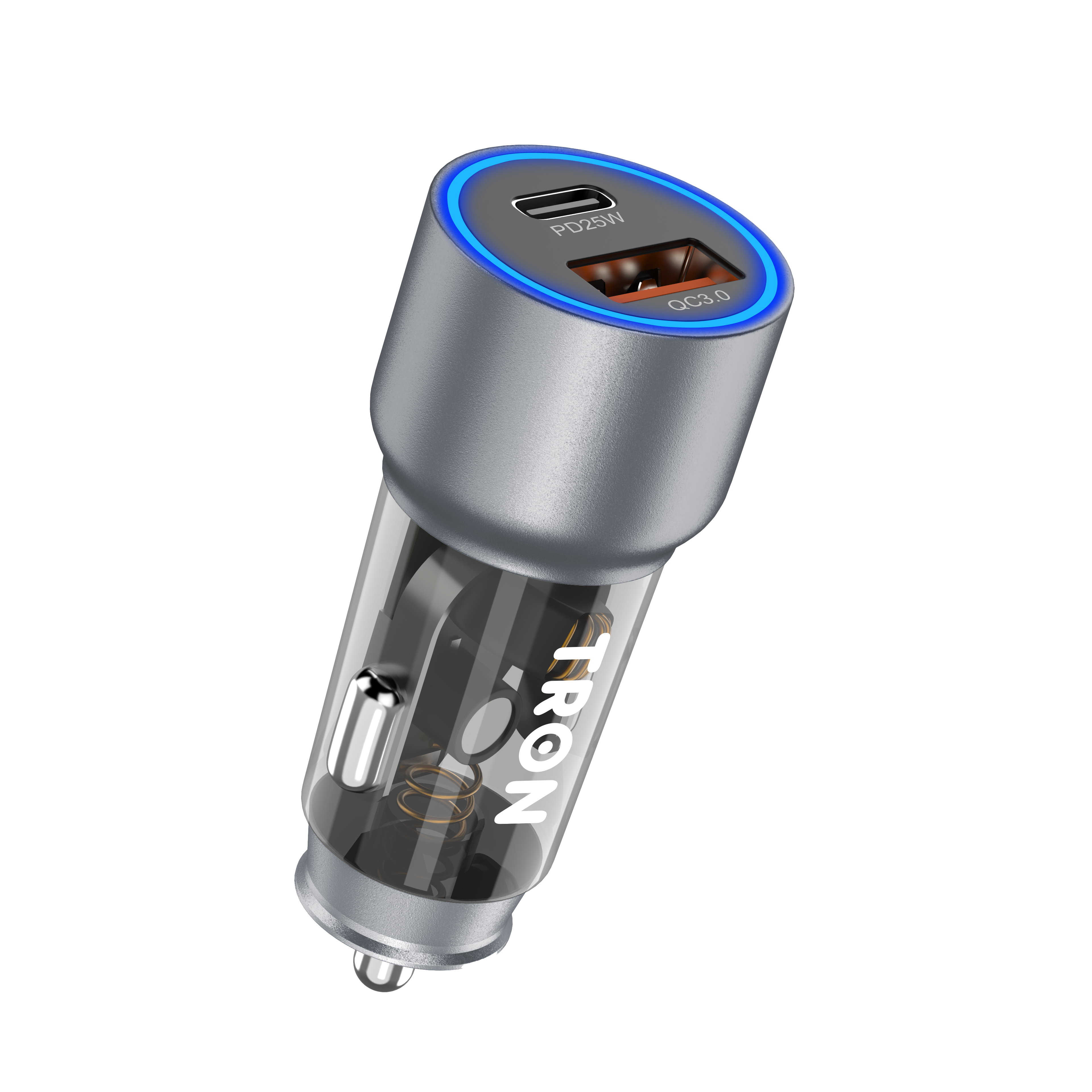 TRON 43W Dual-Port Car Charger (USB-A + USB-C)