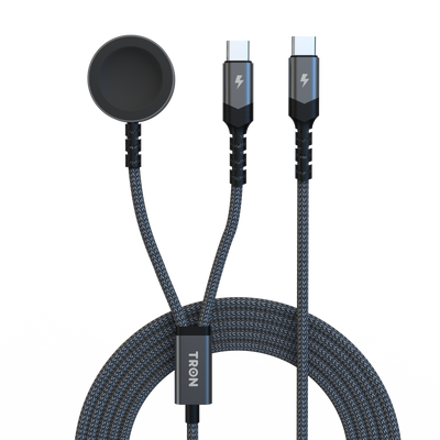 TRON 2-in-1 USB-C iPhone & Apple Watch Braided Charging Cable