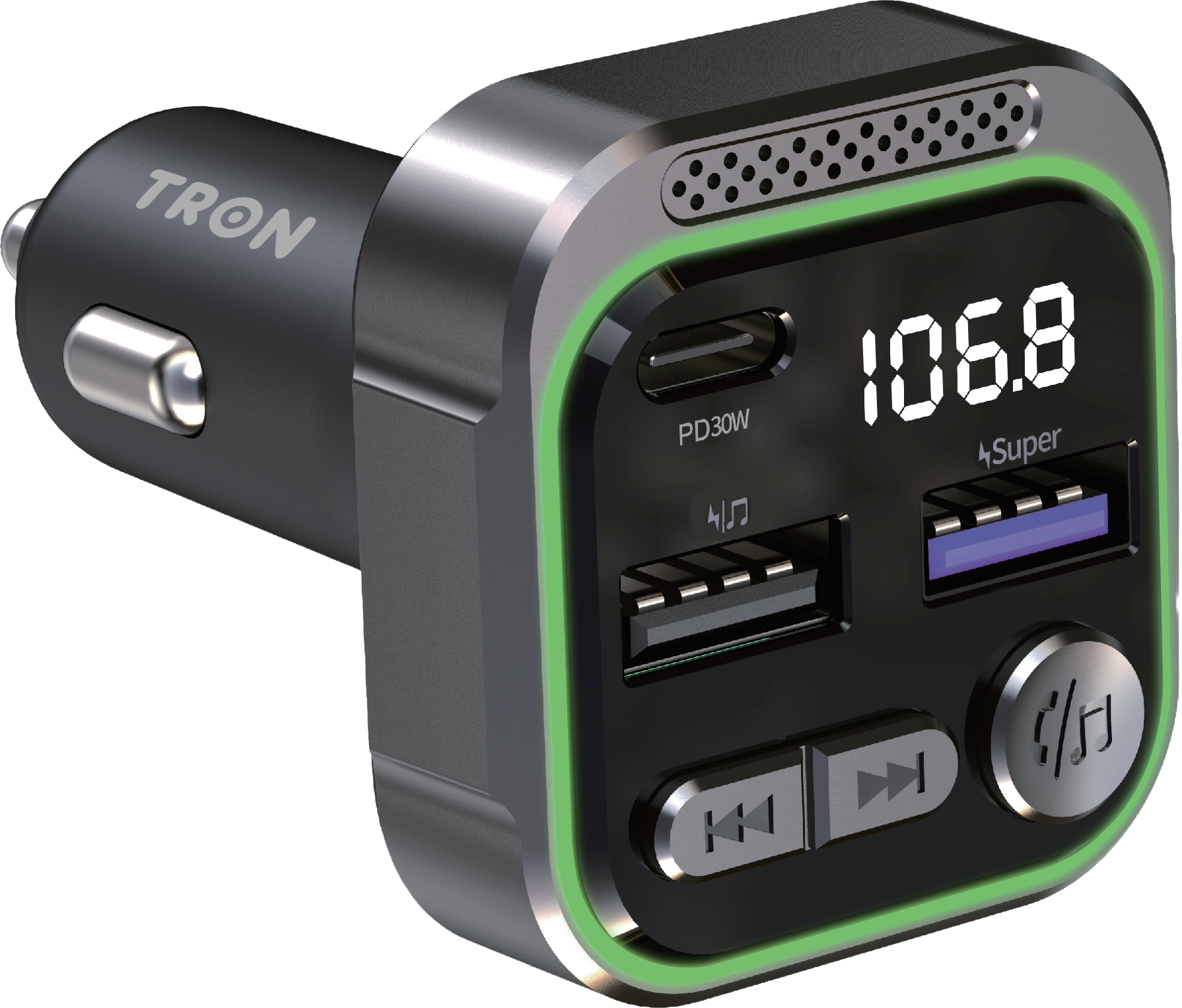 30W Car Bluetooth Transmitter & Power Adapter