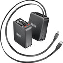 3-in-1 Fast Charging Wall Adapter with Built-in Cables (USB-C, Lightning, Micro)