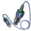 43W Car Charger + 5FT USB-C to Lightning Cable