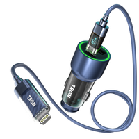 43W Car Charger + 5FT USB-C to Lightning Cable