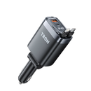 105W 4 in 1 Car Charger | Dual Retractable Cable