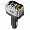 TRON TR116 105W 3-port car charger, front view of the digital display