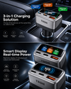 Three-in-one charging with a real-time power display