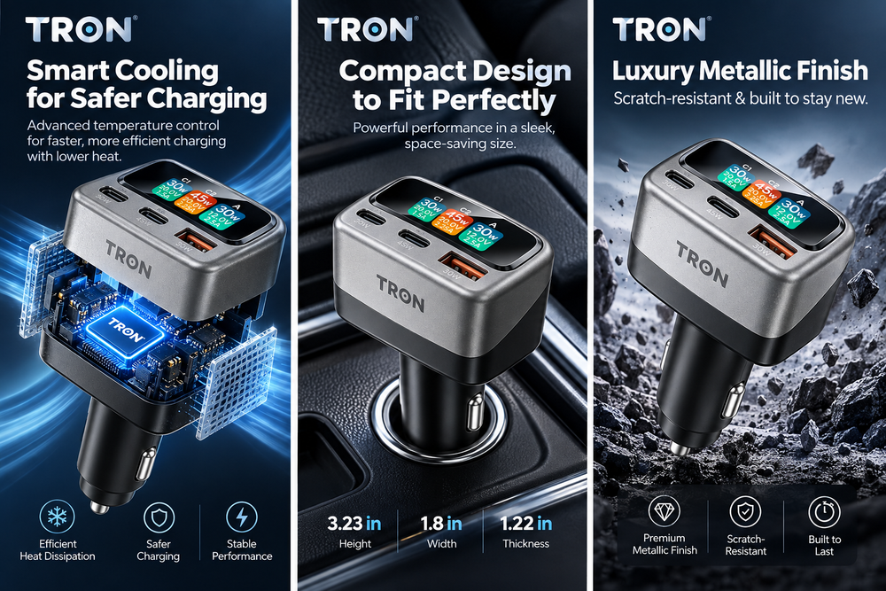 Cooling, compact size and metallic finish at a glance